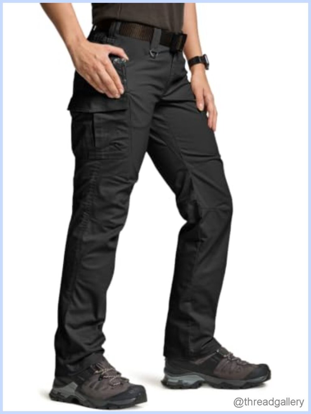 CQR Women's Flex Stretch Tactical Pants Water Resistant Cargo Hiking